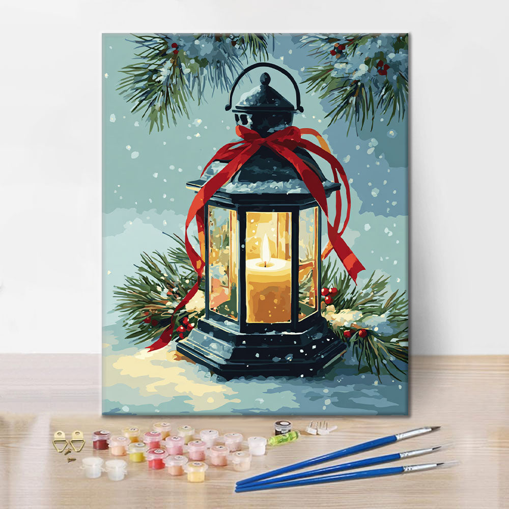 Farol de Navidad - Pintar por números