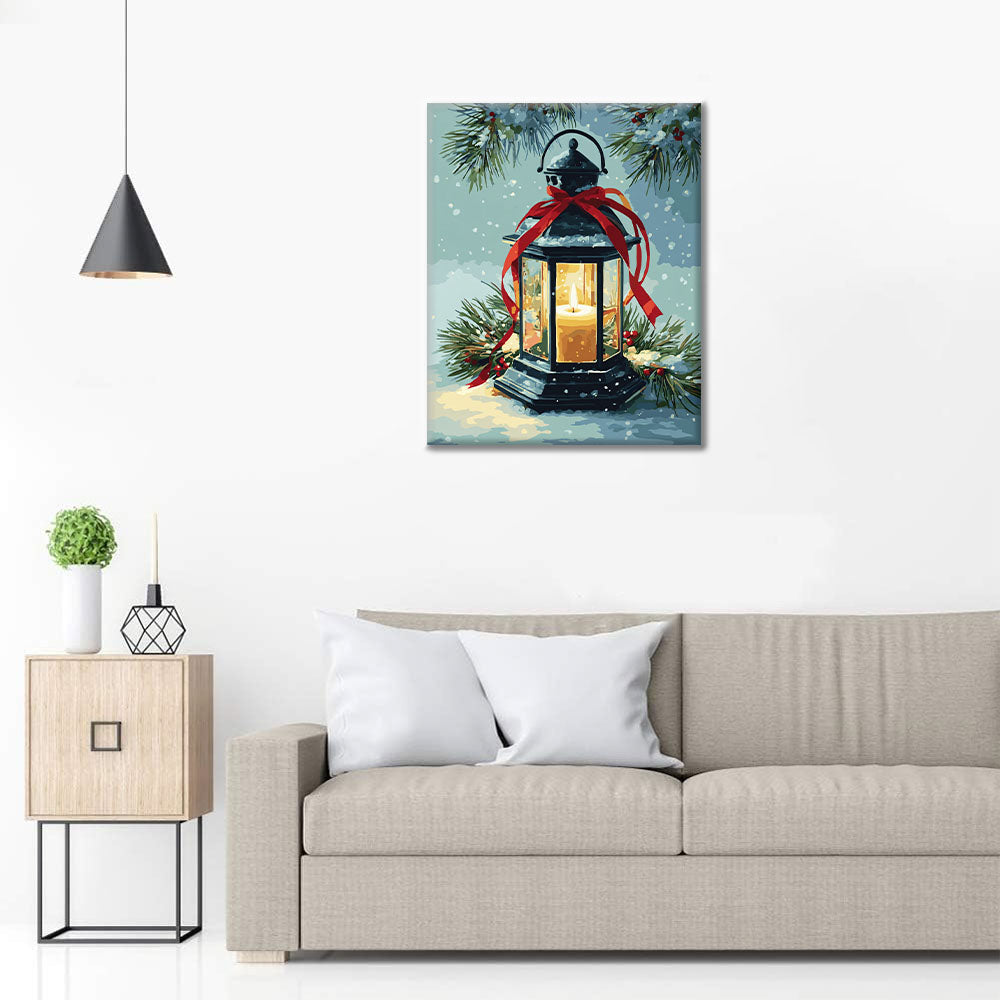 Farol de Navidad - Pintar por números