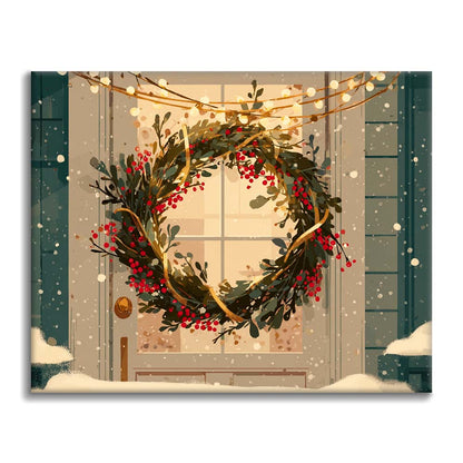 Corona navideña - Pintar por números