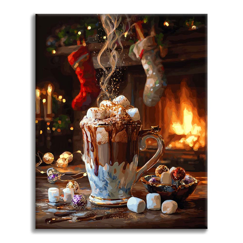 Cacao navideño acogedor - Pintar por números