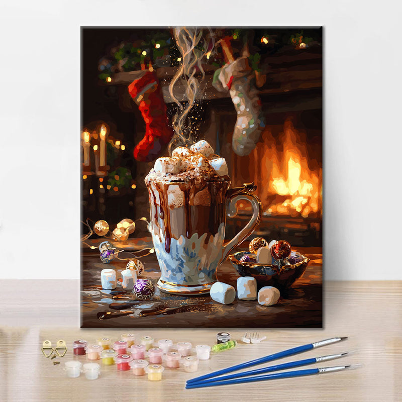 Cacao navideño acogedor - Pintar por números