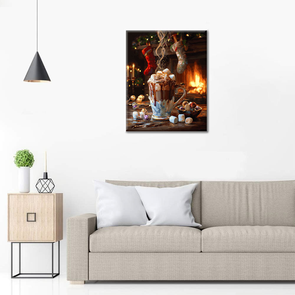 Cacao navideño acogedor - Pintar por números