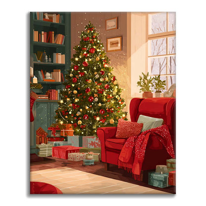 Árbol de Navidad acogedor - Pintar por números