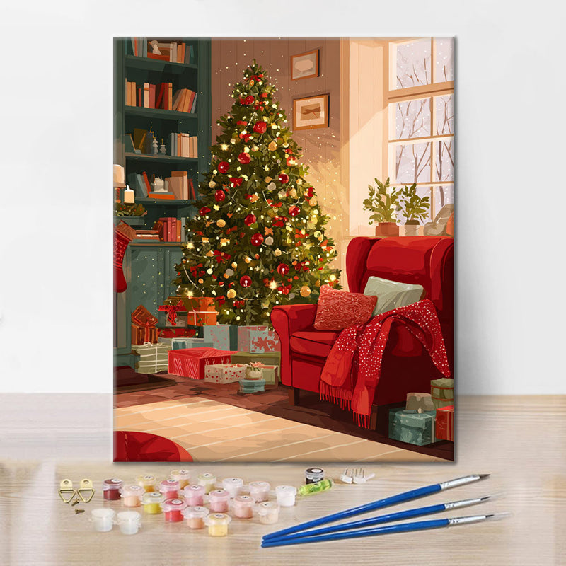 Árbol de Navidad acogedor - Pintar por números
