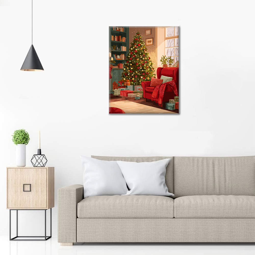 Árbol de Navidad acogedor - Pintar por números