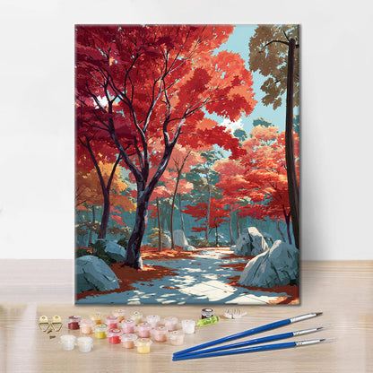 Camino Carmesí - Pintar por números