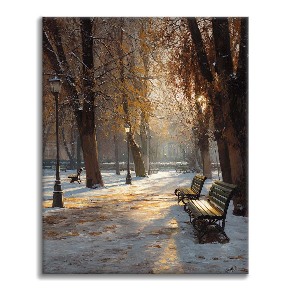 Parque de principios de invierno - Pintar por números