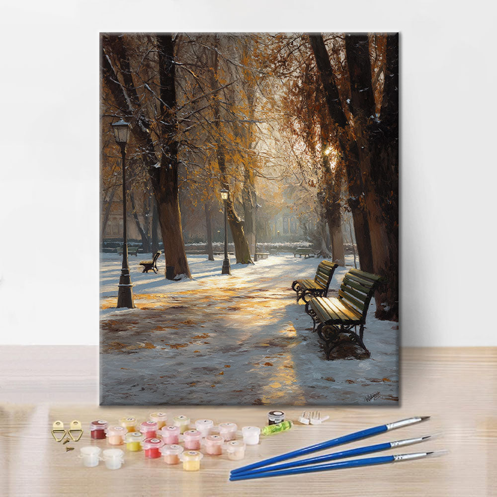 Parque de principios de invierno - Pintar por números