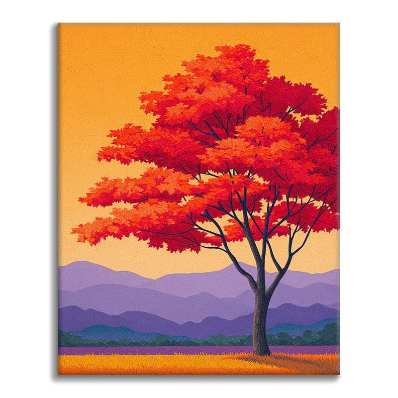 Llama de otoño - Pintar por números