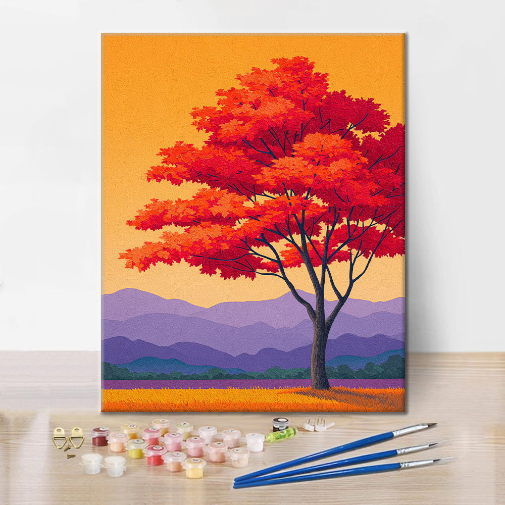 Llama de otoño - Pintar por números