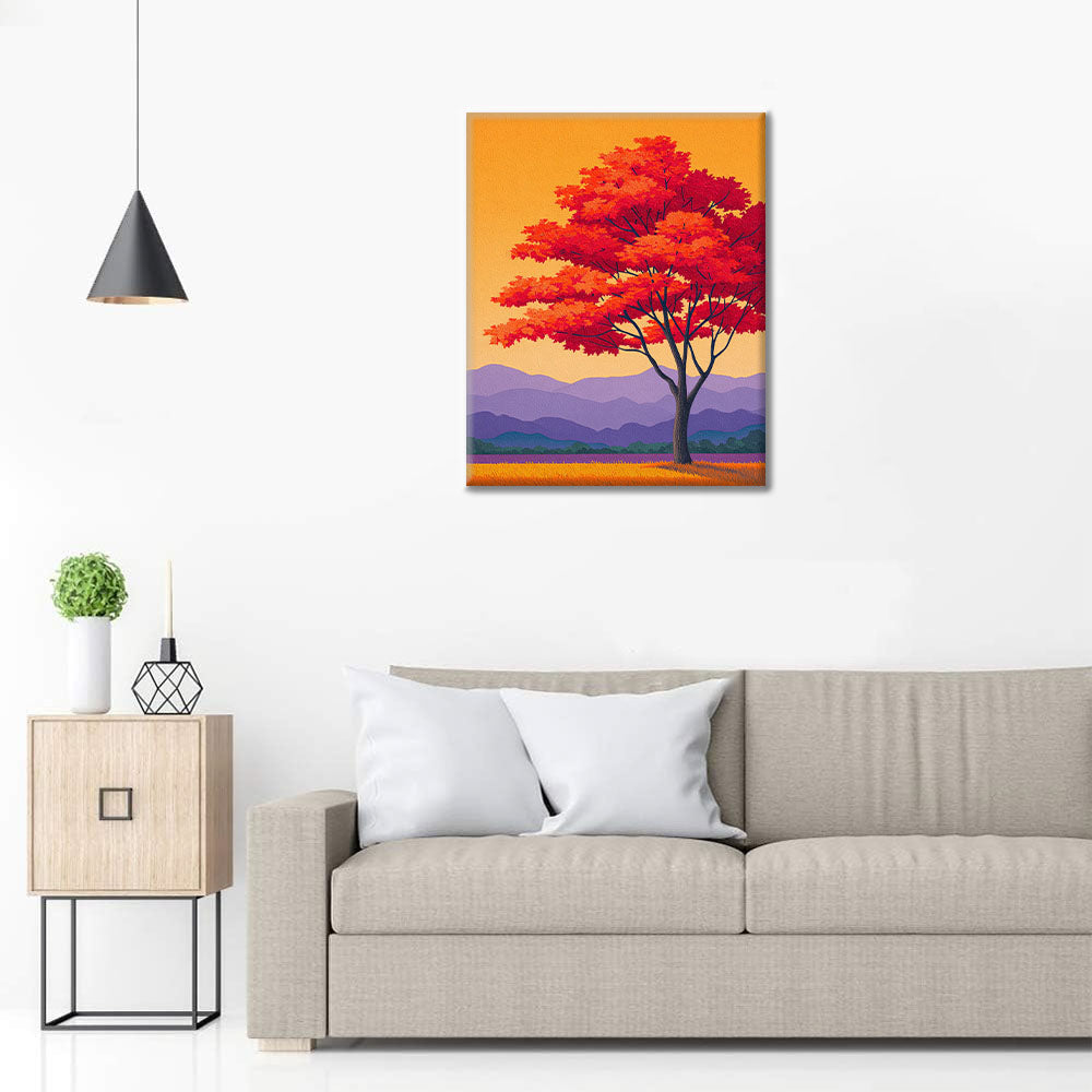 Llama de otoño - Pintar por números