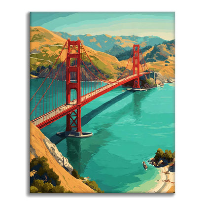 Golden Gate Serenity - Pintar por números