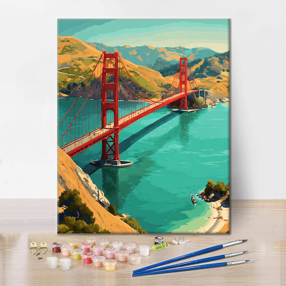 Golden Gate Serenity - Pintar por números