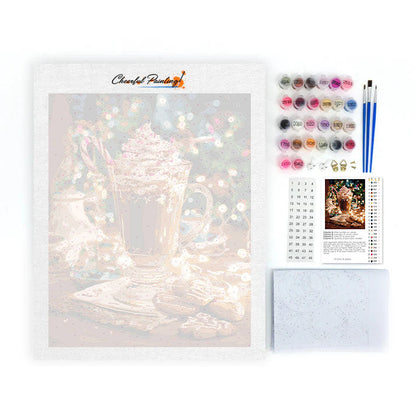 Chocolate caliente en invierno - Pintar por números