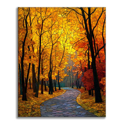 Mosaic Autumn Avenue - Pintar por números