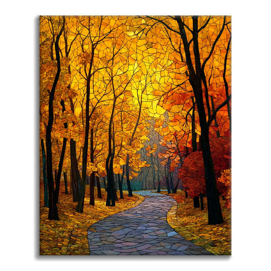 Mosaic Autumn Avenue - Pintar por números