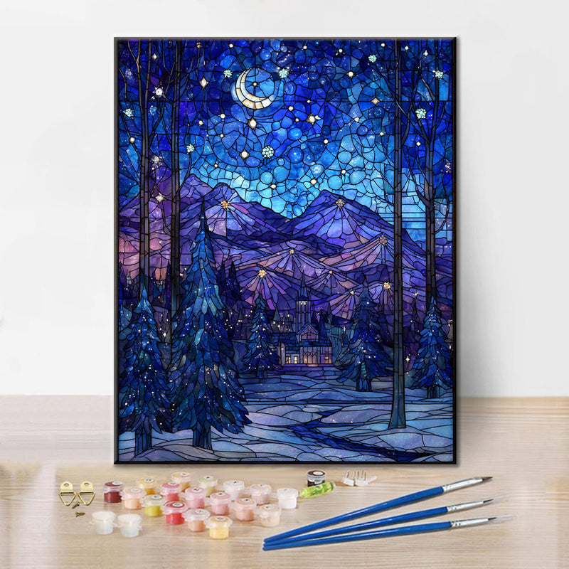 Mosaico Noche Estrellada - Pintar por Números