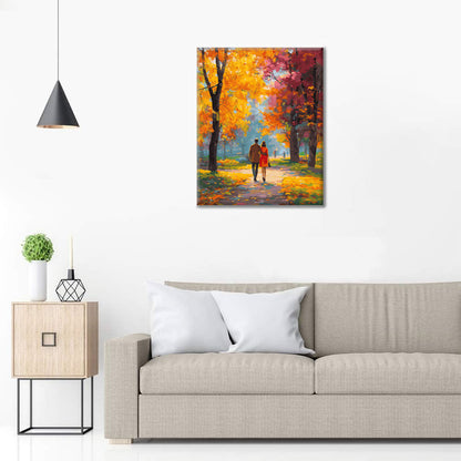 Día romántico de otoño - Pintar por números