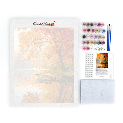 Barco otoñal sereno - Pintar por números