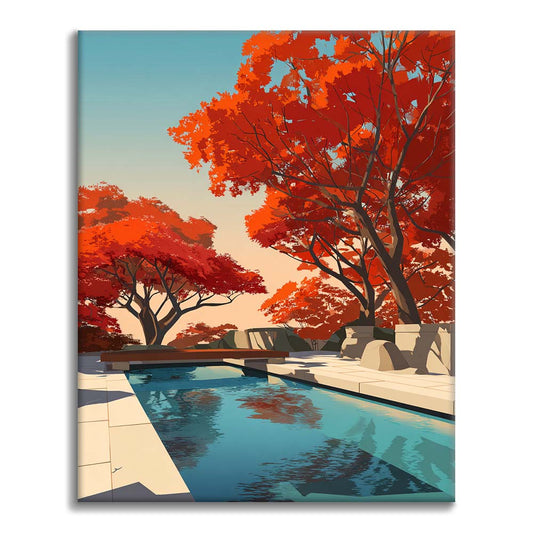 Reflexiones serenas de otoño - Pintar por números