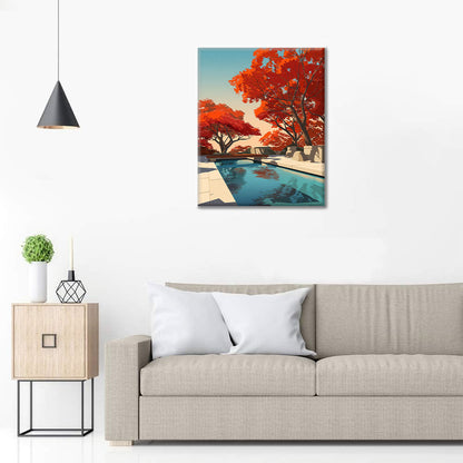 Reflexiones serenas de otoño - Pintar por números