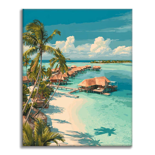 Serenidad tropical - Pintar por números