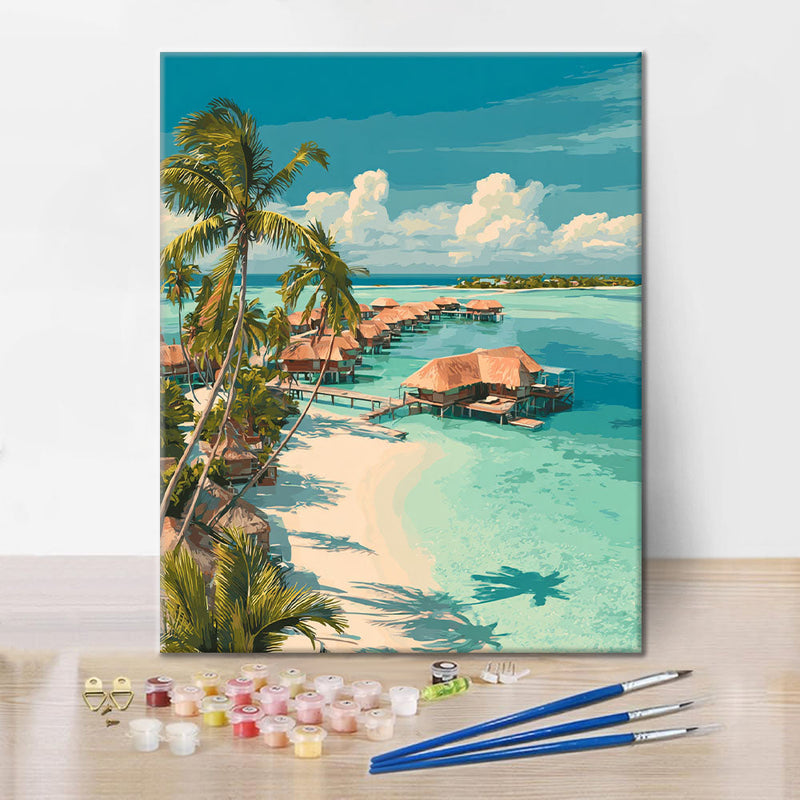 Serenidad tropical - Pintar por números