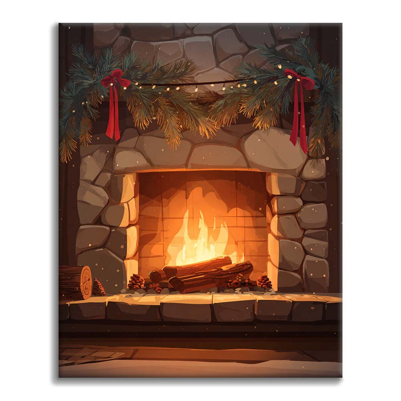 Chimenea cálida - Pintar por números