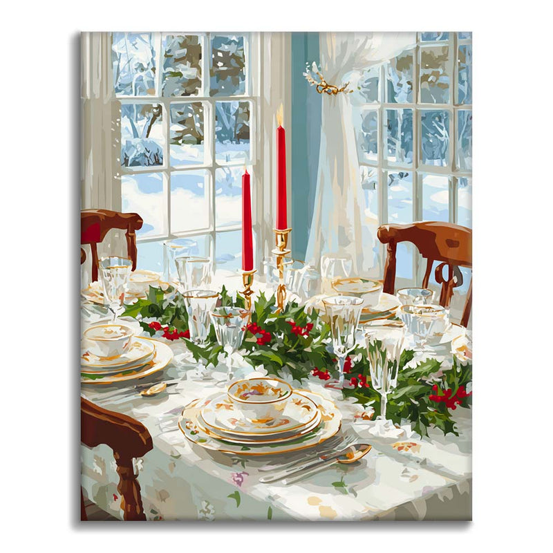 Mesa de invierno maravillosa - Pintar por números