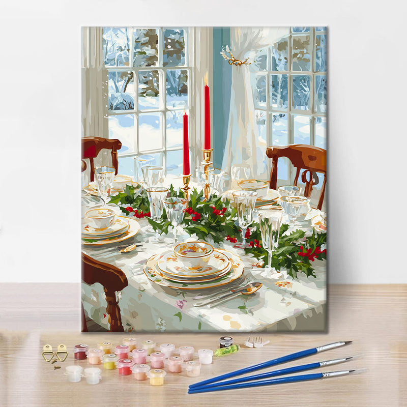 Mesa de invierno maravillosa - Pintar por números