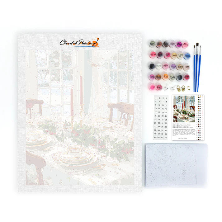 Mesa de invierno maravillosa - Pintar por números