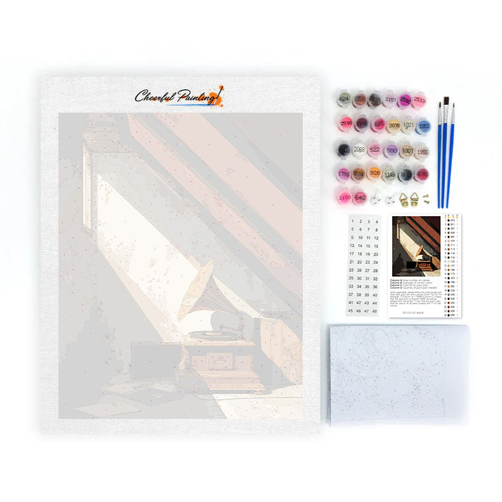 Gramófono de ático - Pintar por números