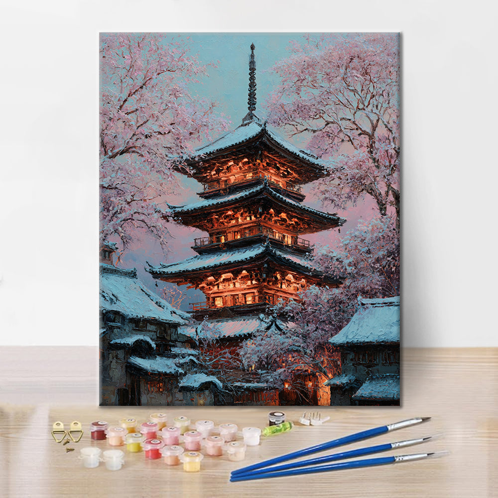 Pagoda de las Flores - Pintar por números