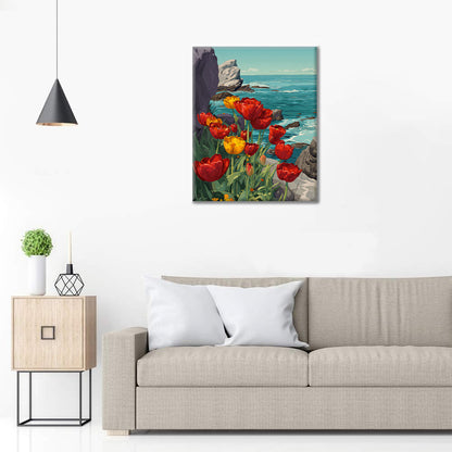 Tulipanes costeros - Pintar por números