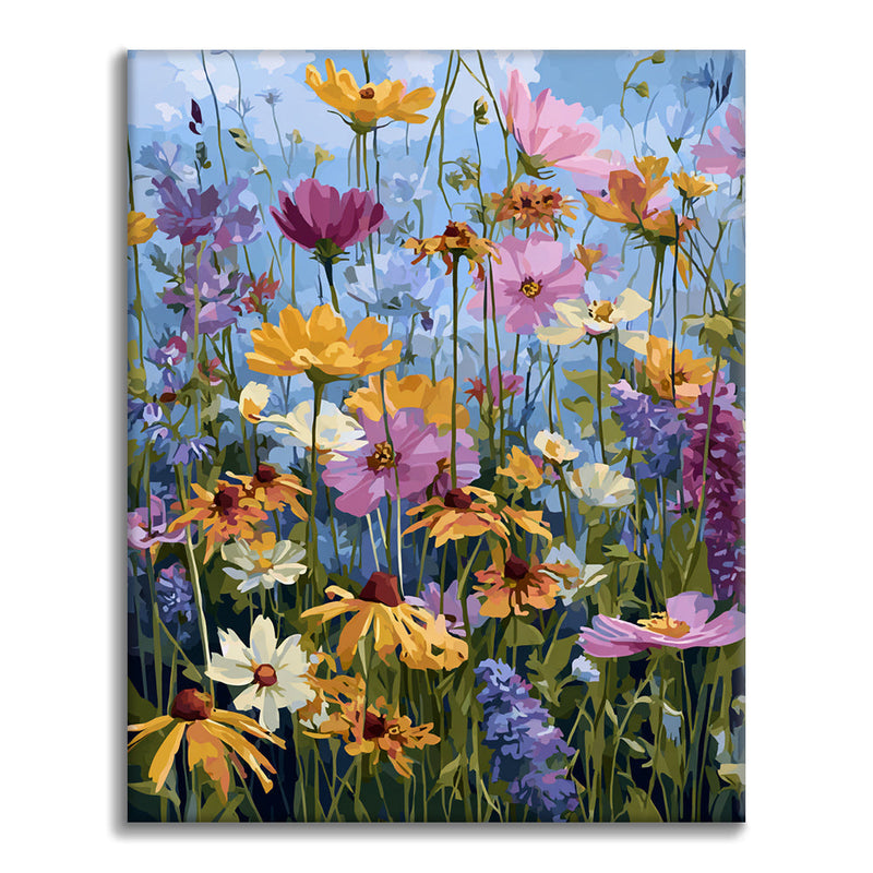 Flores de colores - Pintar por números