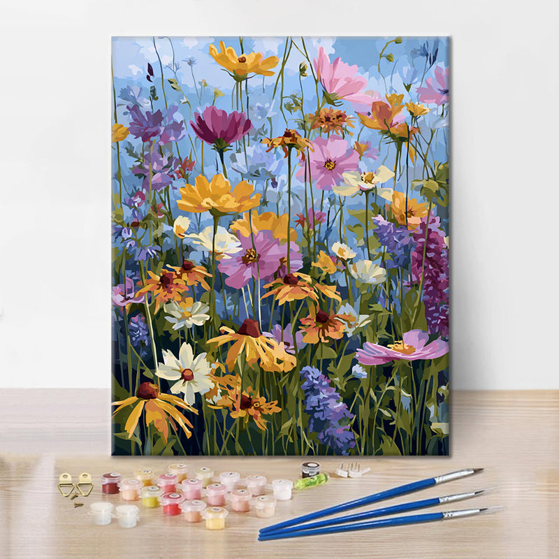 Flores de colores - Pintar por números