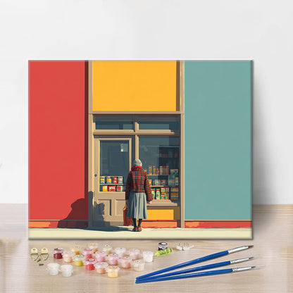 Tienda de la esquina - Pintar por números