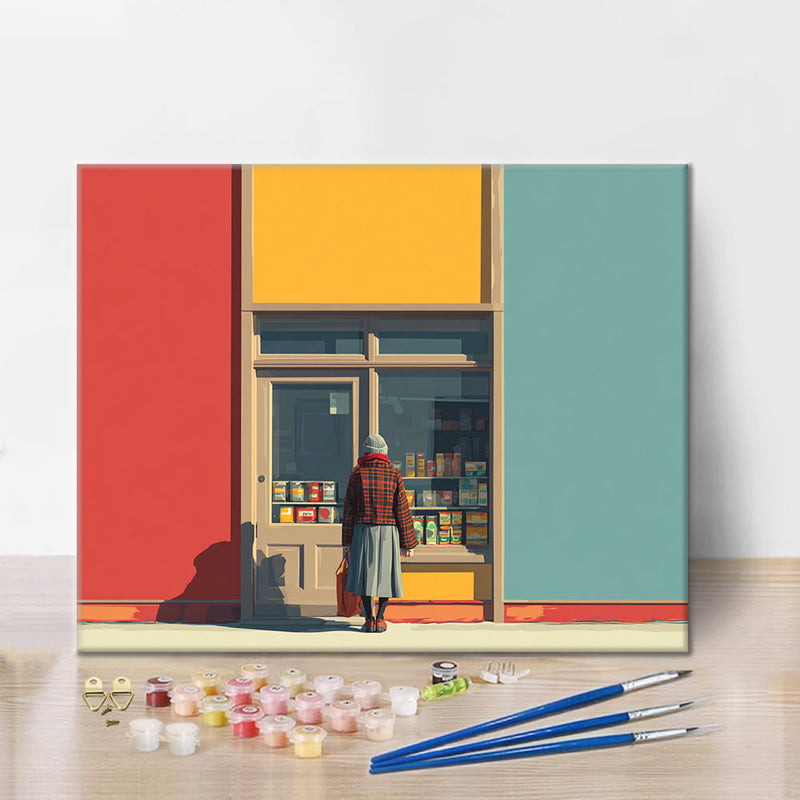 Tienda de la esquina - Pintar por números
