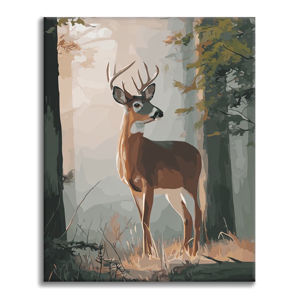 Ciervos en el bosque - Pintar por números