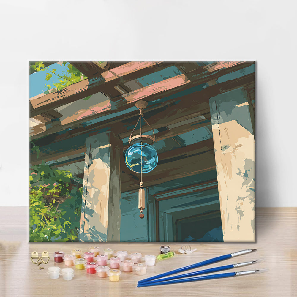 Carillón de viento de cristal - Pintar por números