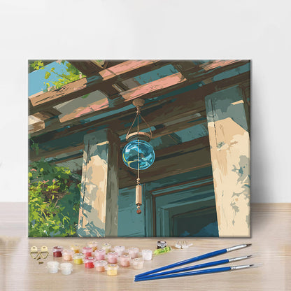 Carillón de viento de cristal - Pintar por números