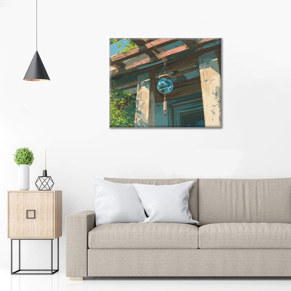 Carillón de viento de cristal - Pintar por números
