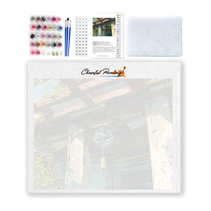 Carillón de viento de cristal - Pintar por números