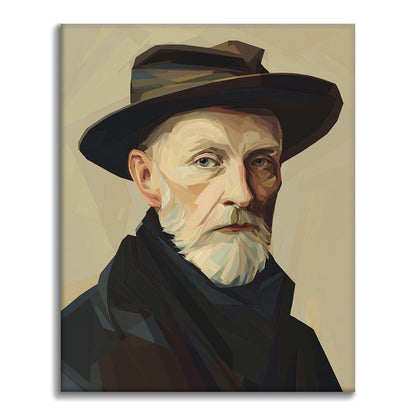 Retrato de sombrero - Pintar por números