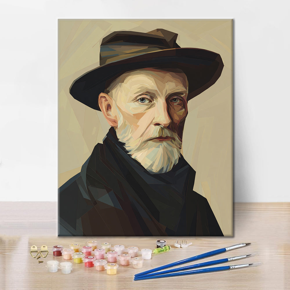 Retrato de sombrero - Pintar por números