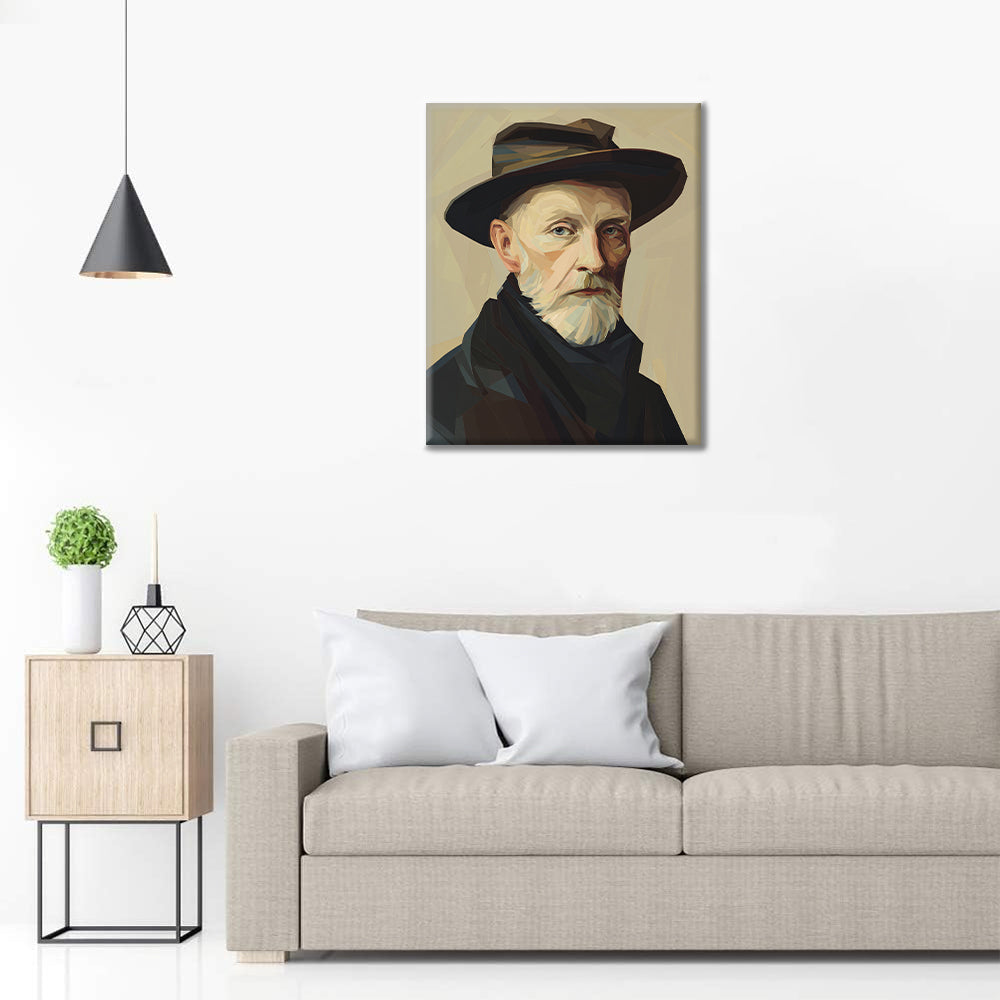 Retrato de sombrero - Pintar por números