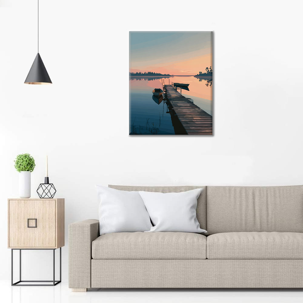 Muelle del lago - Pintar por números