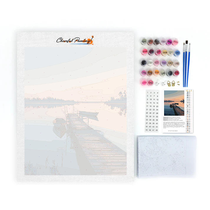 Muelle del lago - Pintar por números