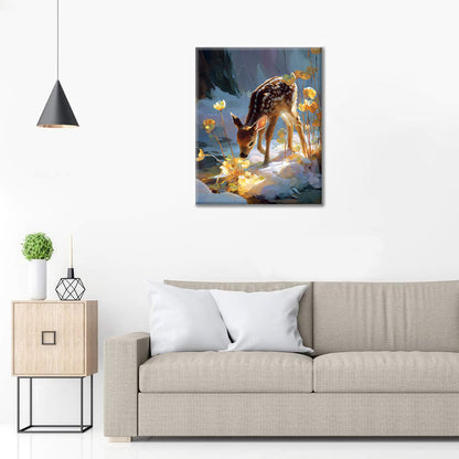 El resplandor del pequeño cervatillo - Pintar por números