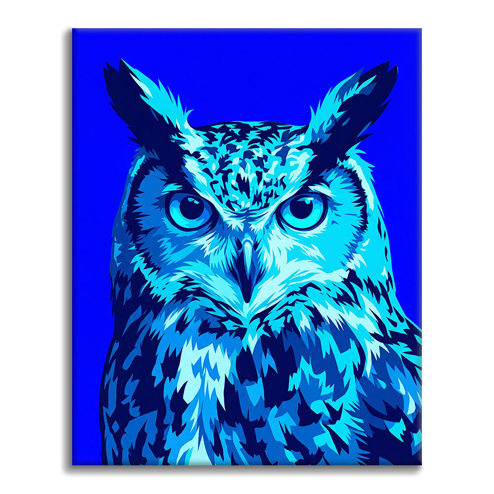 Búho de neón - Pintar por números